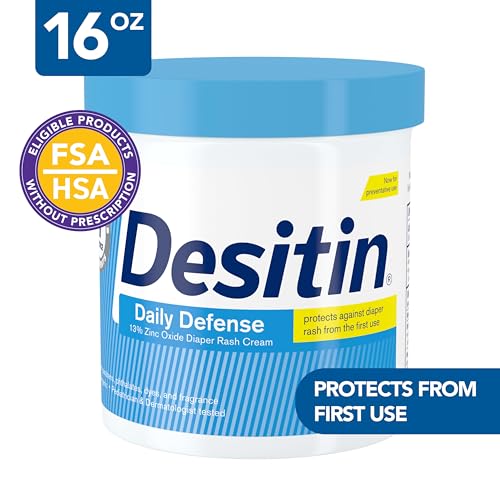 Desitin Daily Defense Baby Diaper Rash Cream 16 oz, 13% Zinc Oxide
