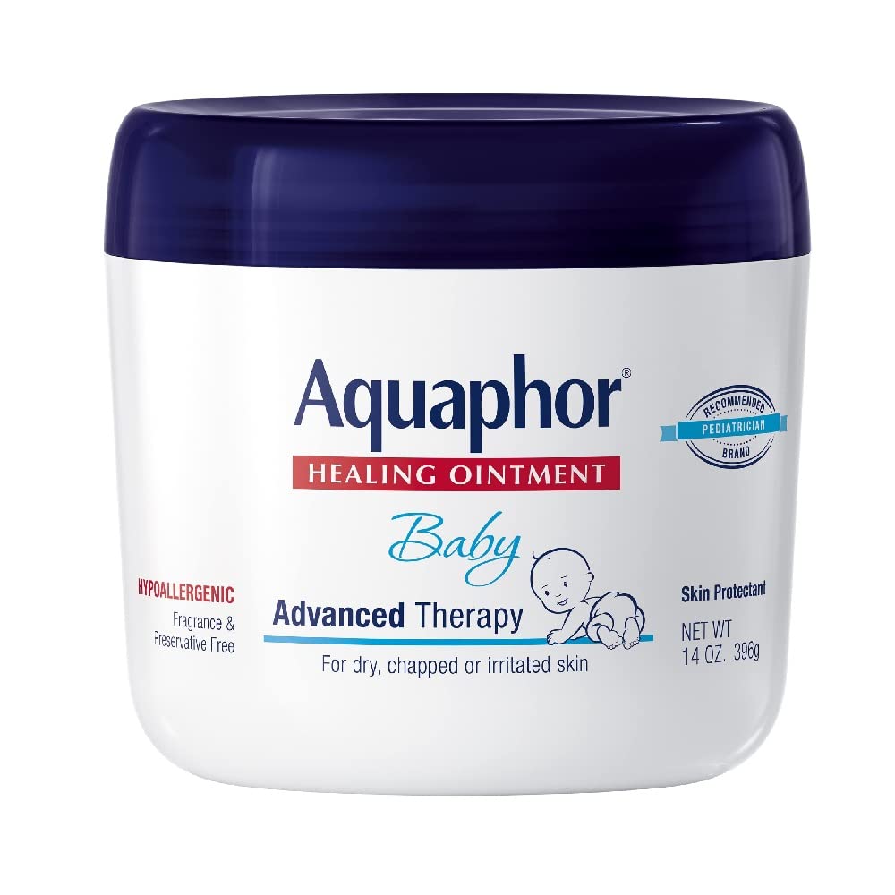 Aquaphor Baby Healing Ointment for Chapped, Dry Skin, Drool and Diaper Rashes, 14 Oz