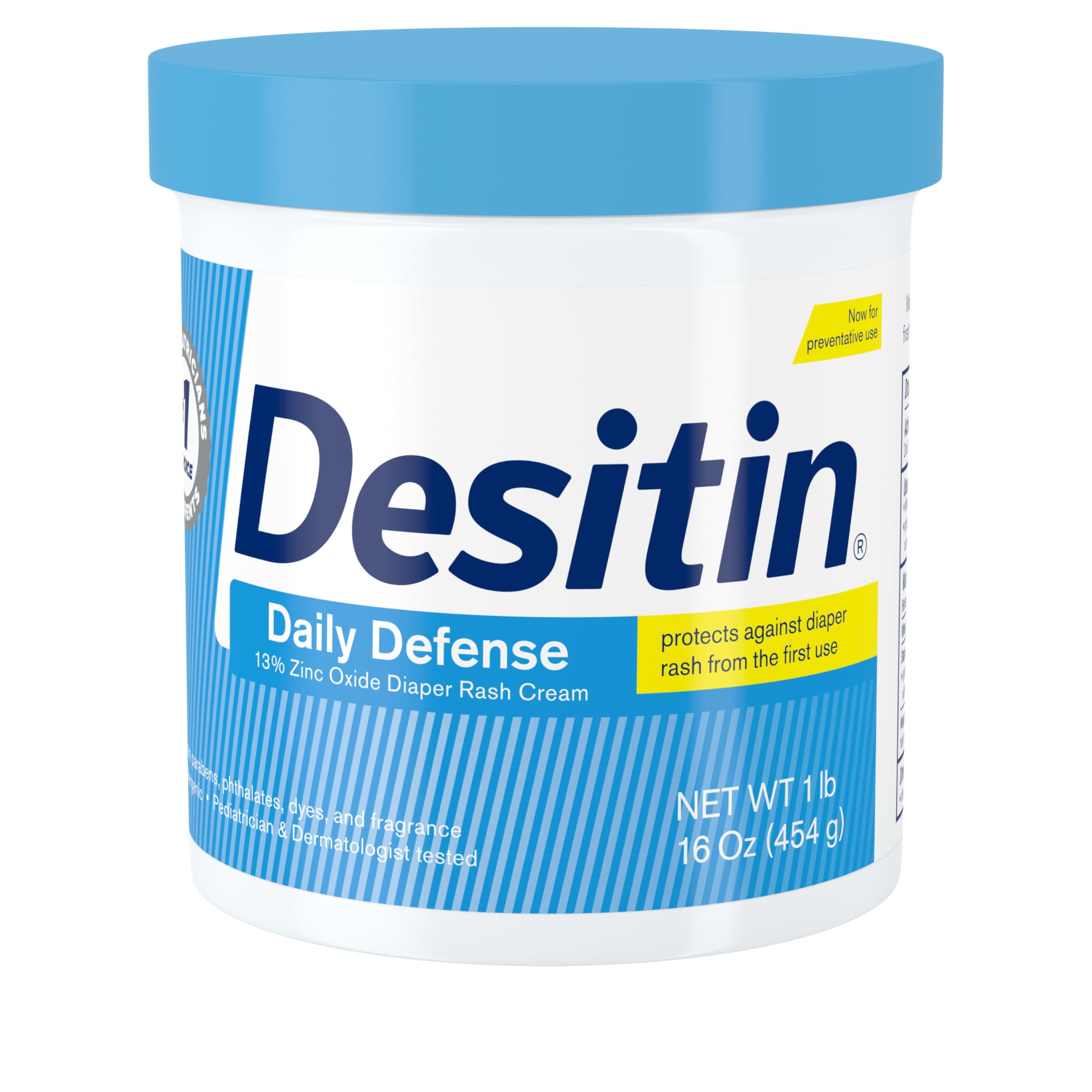 Desitin Daily Defense Baby Diaper Rash Cream 16 oz, 13% Zinc Oxide
